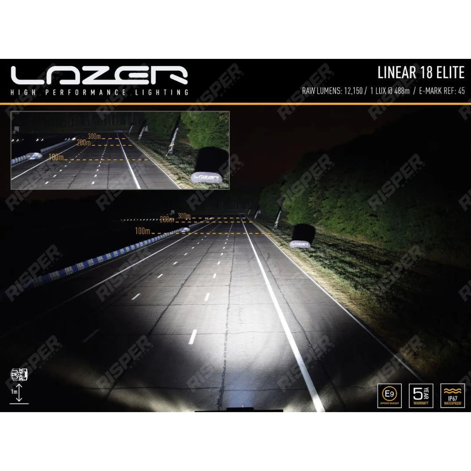 Land Rover Defender L663 2020 On – Lazer Grill Light Kit – L18 Elite with Low Beam Assist