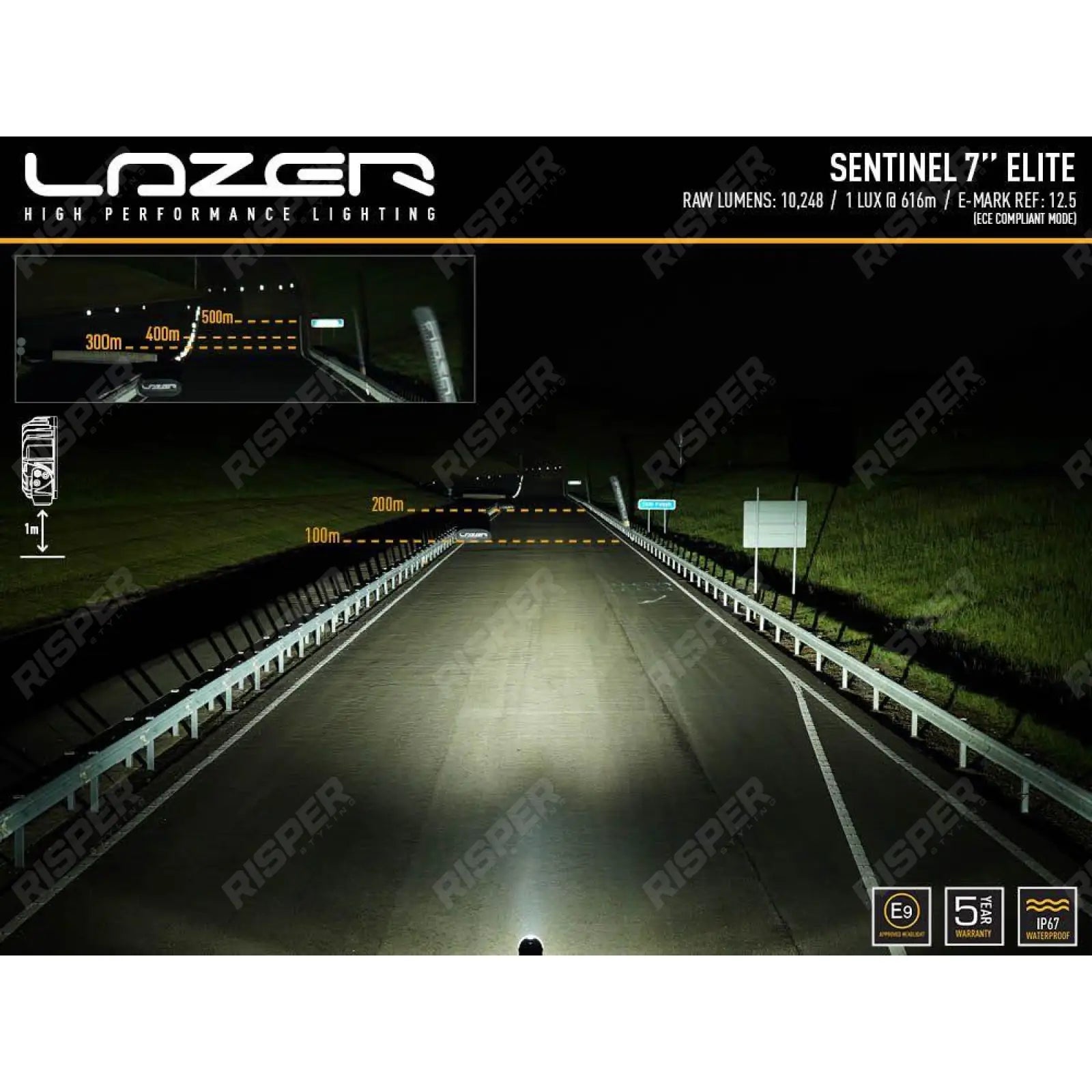 Lazer Lamps Sentinel 7" Elite - LED Spot Light