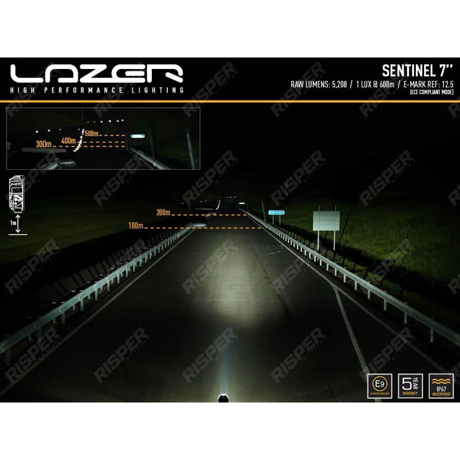 Lazer Lamps Sentinel 7" Standard LED Spot Light