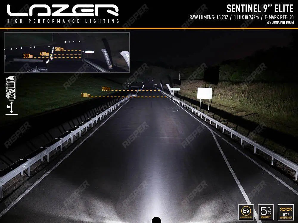 Lazer Lamps Sentinel 9" Elite - LED Spot Lamp