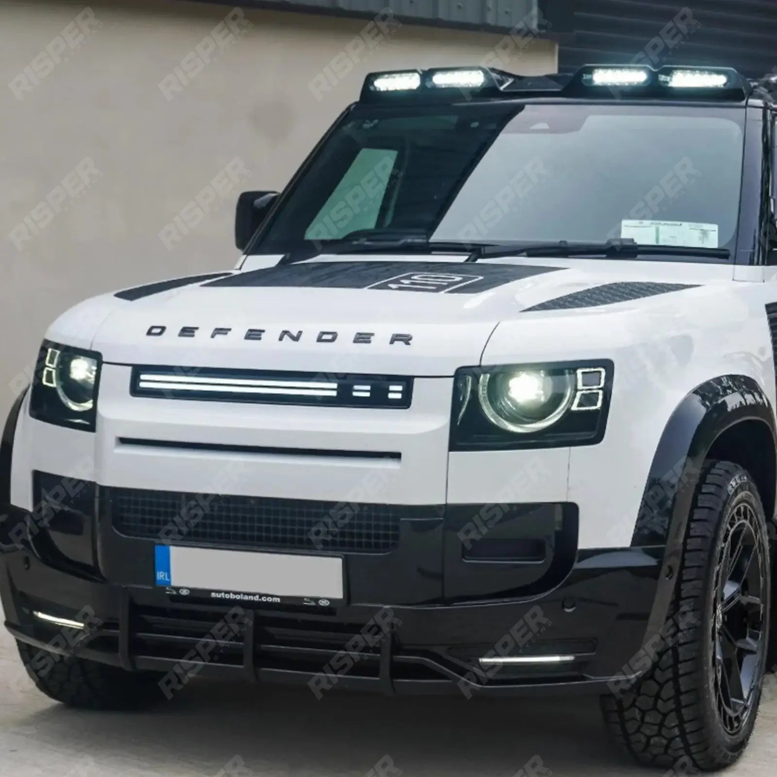 Land Rover Defender L663 2020 On LED Dynamic Front Grill - Gloss Black