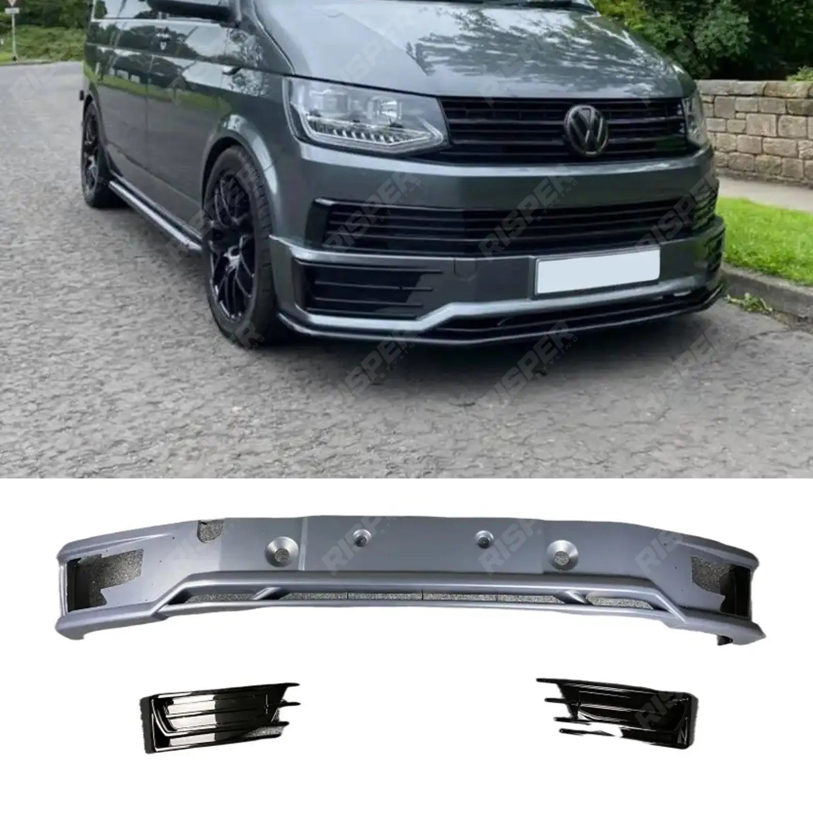 VW T6 Transporter 2015 Onwards - Lower Sportline Style Front Splitter Main image