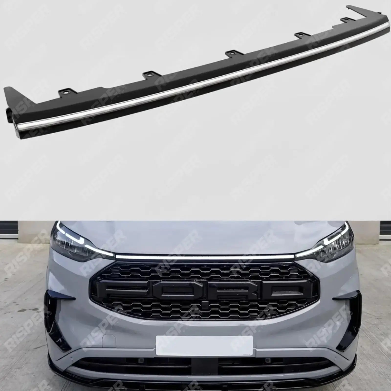 Ford Transit Custom MK2 2024+ Luminex Front Upper DRL Grill With White Only LED Lights Lights Main image