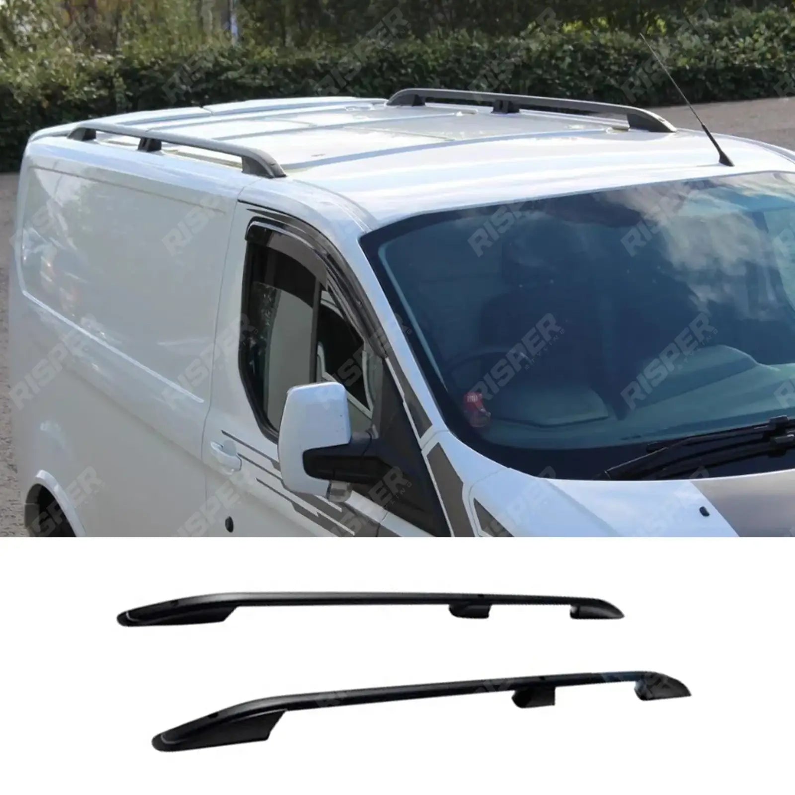 Ford Transit Custom 2013 - 2024 - Lwb Aluminium Roof Bars - Black Main image