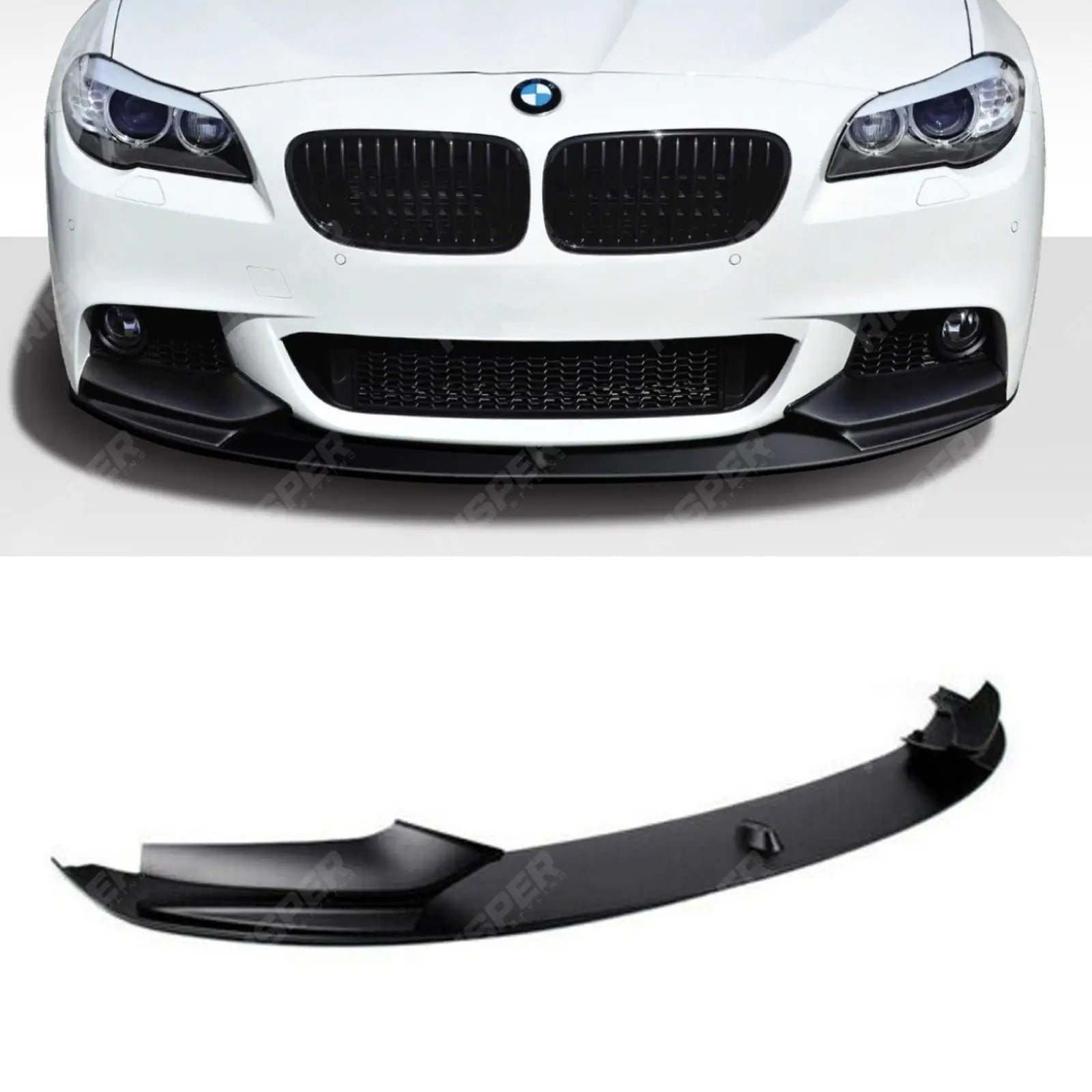 M Performance Front Splitter in Matte Black For BMW 5 Series M Sport F10 F11 2009-2017 Secondary image