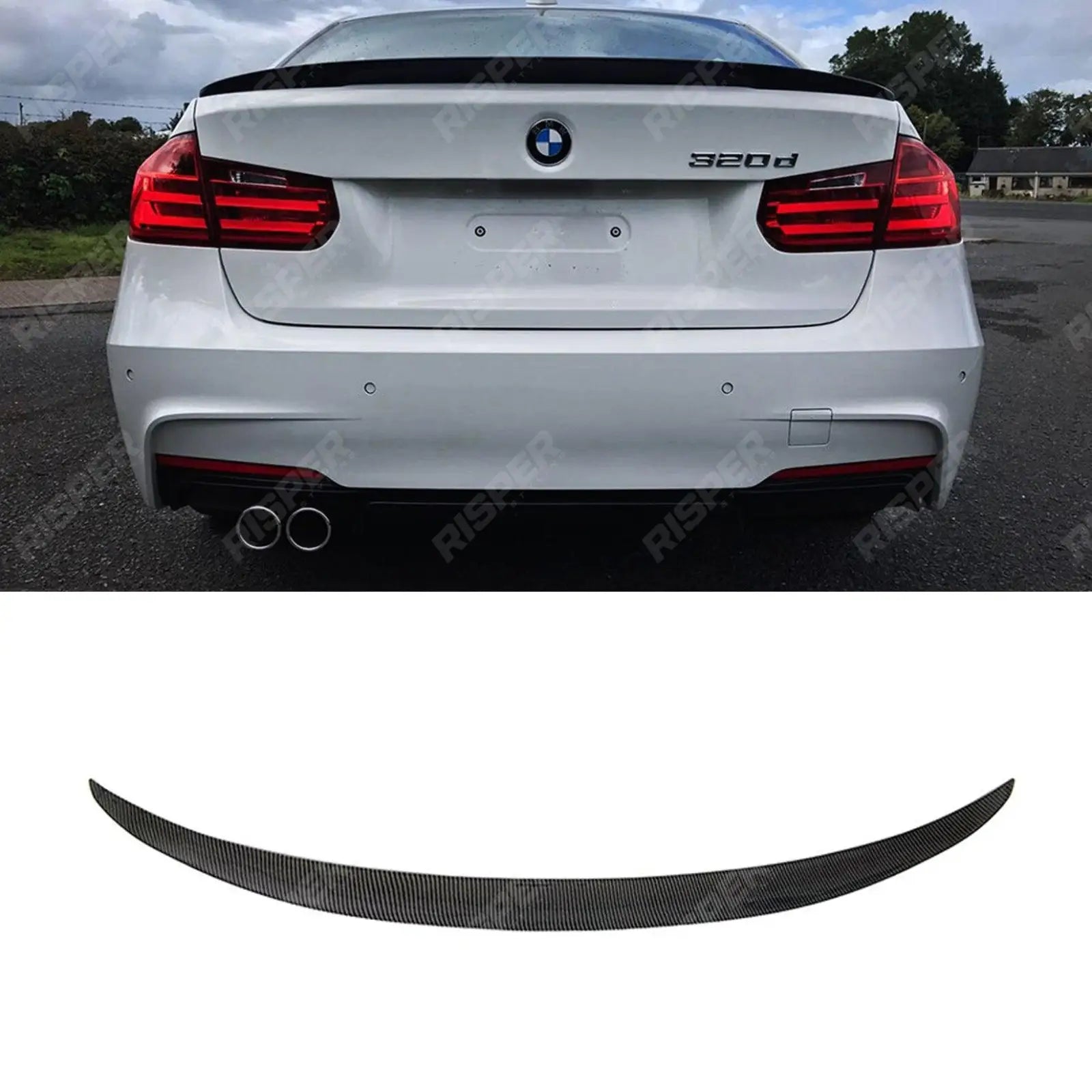 Bmw 3 Series F30 F35 2011 - 2019 M Performance Rear Spoiler In Carbon Look Main image