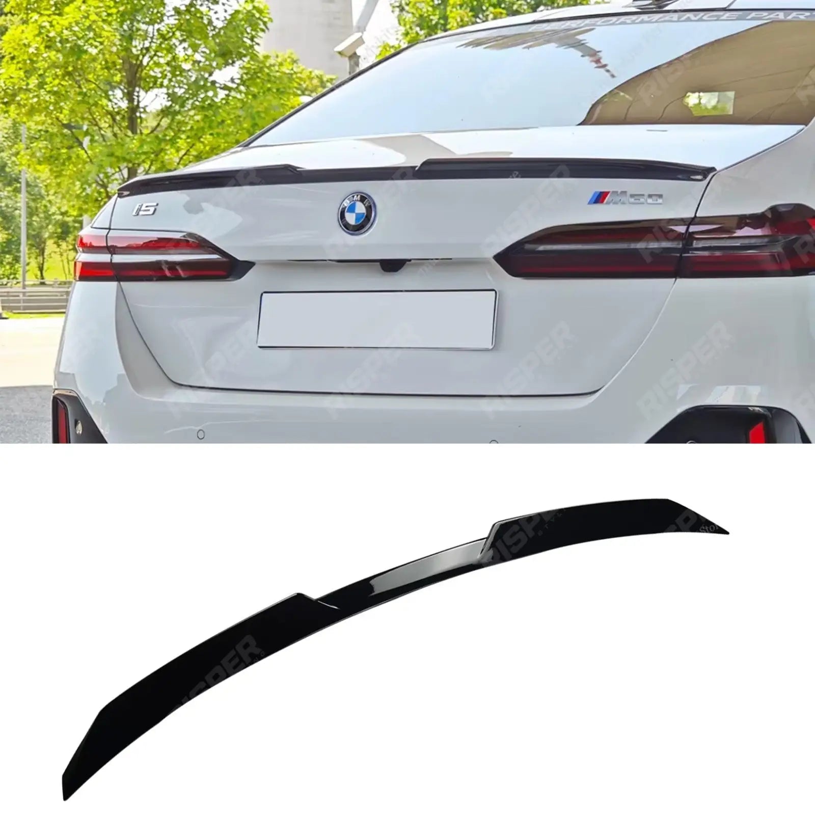 BMW 5 Series G60 2024 On M Performance Spoiler In Gloss Black Main image