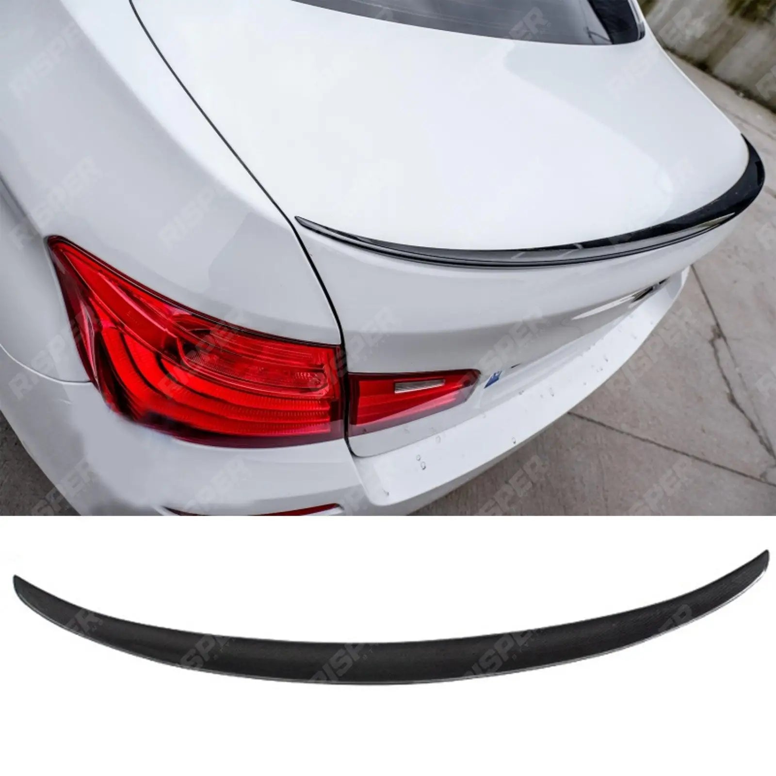 BMW 5 Series F10 2009 - 2017 - M Performance Style Rear Spoiler in Gloss Black Main image