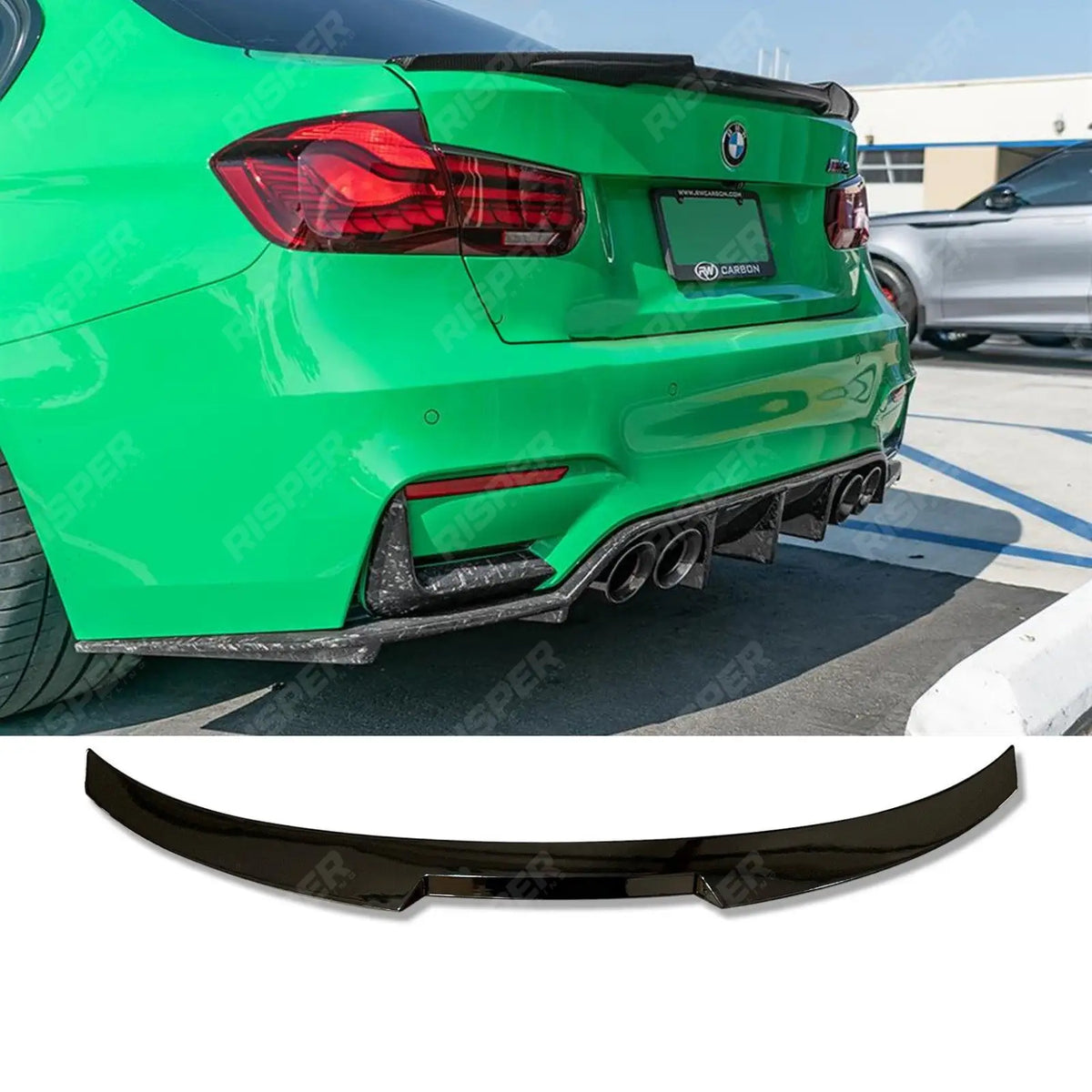 BMW 3 Series F30/F35/F80 2011 - 2019 Gloss Black M3 Style Rear Spoiler Main image