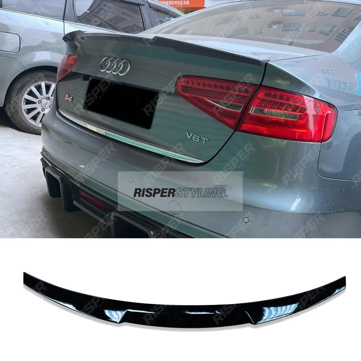 Audi A4 B8.5 2013 - 2016 Gloss Black M4 Style Rear Boot Spoiler Main image