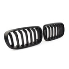 Bmw X5 F15 2013-2018 - Matte Black Front Grill - Solid Slat Grilles