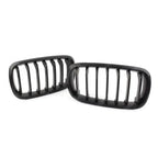Bmw X5 F15 2013-2018 - Matte Black Front Grill - Solid Slat Grilles