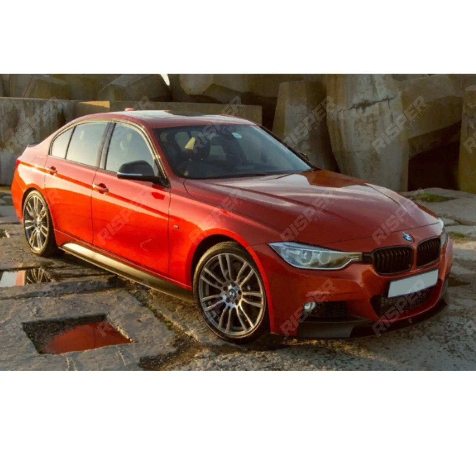 BMW 3 Series F30 M Sport 2012-2018 Matte Black Full Aero Body Kit - Diffuser 0___0 Aero Kit