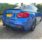 BMW 2 Series F22 M Sport 2013 - 2018 Matte Black Rear Diffuser - Dual Single Exit
