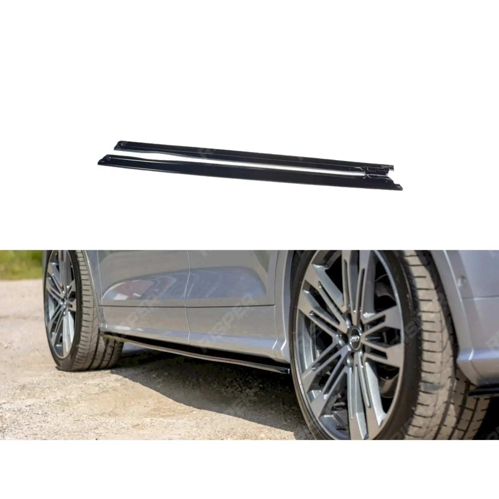AUDI SQ5/Q5 S-LINE MK2 2017+ - MAXTON SIDE SKIRT DIFFUSERS - GLOSS BLACK - RisperStyling Main image