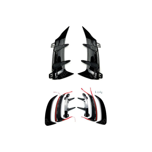 Mercedes A Class W177 2019+ Rear Bumper Vents In Gloss Black