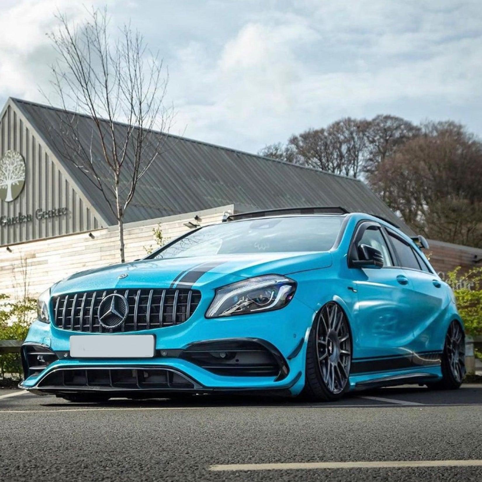 MERCEDES A CLASS W177 F2018+ - FRONT GRILL PANAMERICANA GT-R STYLE - ALL BLACK - RisperStyling