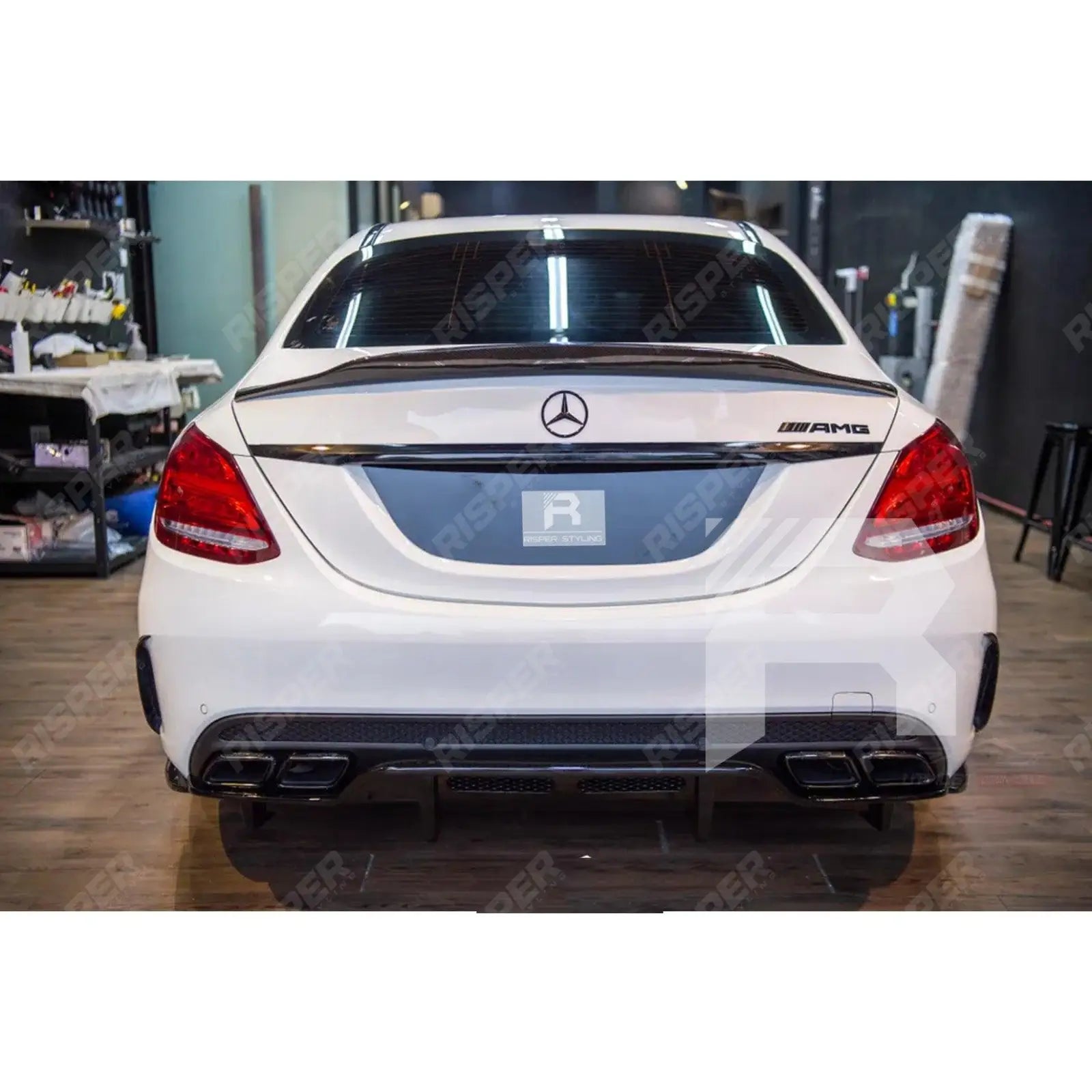 Mercedes C - Class W205 2014 - 2019 PSM Style Ducktail Spoiler In Gloss Black