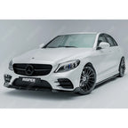 Mercedes C-Class W205 2019-2022 Facelift ’C63S Brabus Style’ Front Splitter Lip - Gloss Black Front Splitter