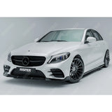 Mercedes C-Class W205 2019-2022 Facelift ’C63S Brabus Style’ Front Splitter Lip - Gloss Black Front Splitter