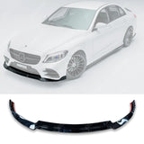 Mercedes C-Class W205 2019-2022 Facelift ’C63S Brabus Style’ Front Splitter Lip - Gloss Black Front Splitter