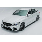 Mercedes C-Class W205 2019-2022 Facelift ’C63S Brabus Style’ Front Splitter Lip - Gloss Black Front Splitter