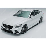 Mercedes C-Class W205 2019-2022 Facelift ’C63S Brabus Style’ Front Splitter Lip - Gloss Black Front Splitter