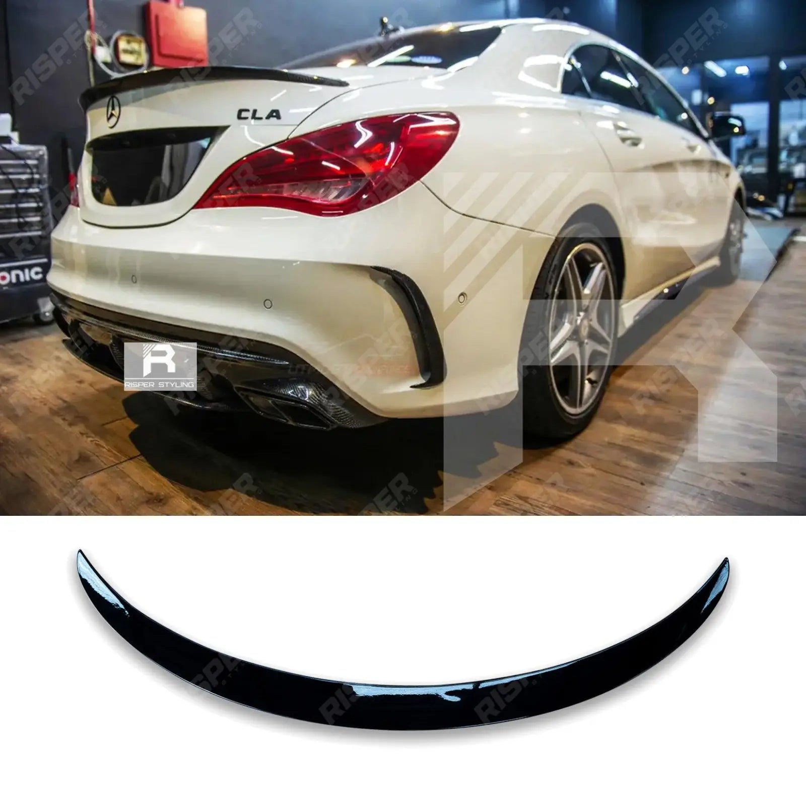 Mercedes CLA W117 2013 - 2019 Gloss Black Rear Boot Spoiler Main image