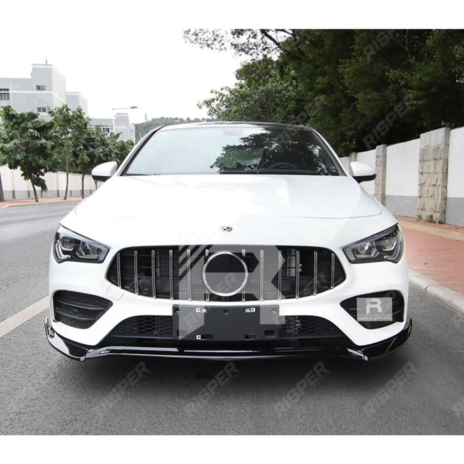 Mercedes CLA W118 2020+ Gloss Black 'CLA45S AMG Style' Front Splitter Lip Main image