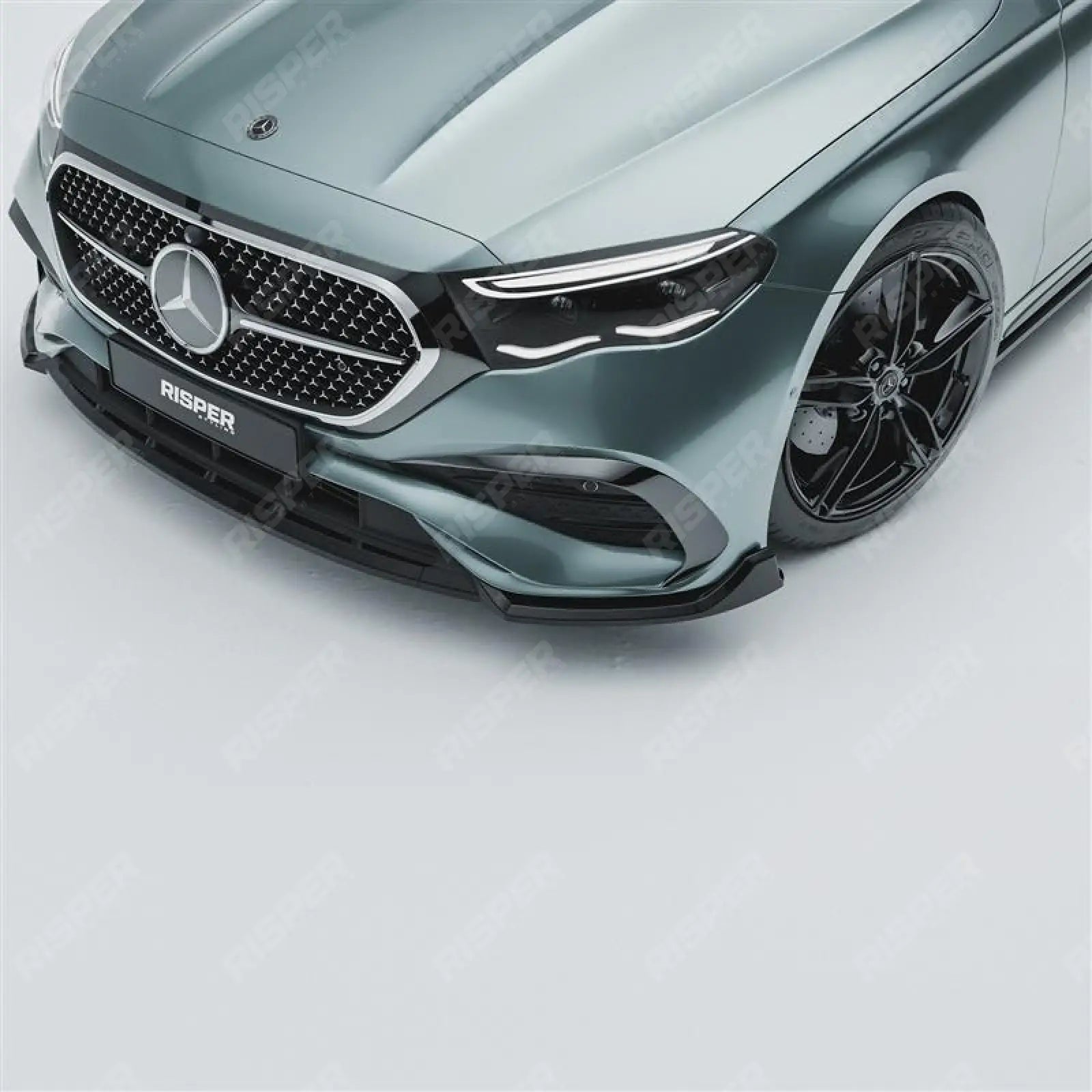 Mercedes E Class W214 2024+ Front Splitter Lip In Gloss Black Front Splitter