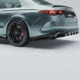 Mercedes E Class W214 AMG Line 2024+ Rear Diffuser With Corner Splitters Diffuser
