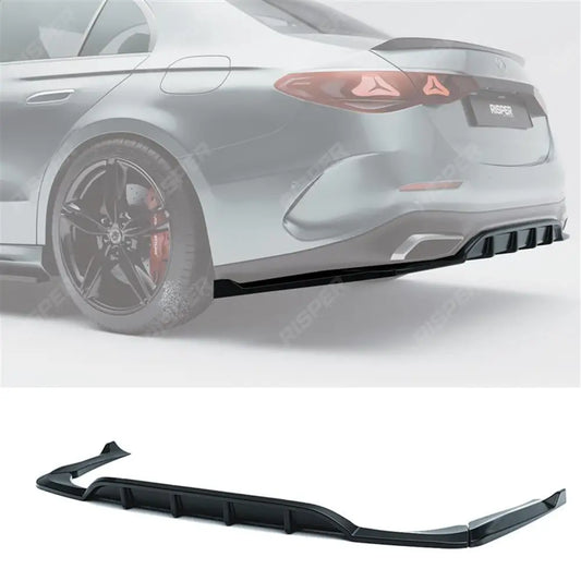 Mercedes E Class W214 AMG Line 2024+ Rear Diffuser With Corner Splitters Diffuser