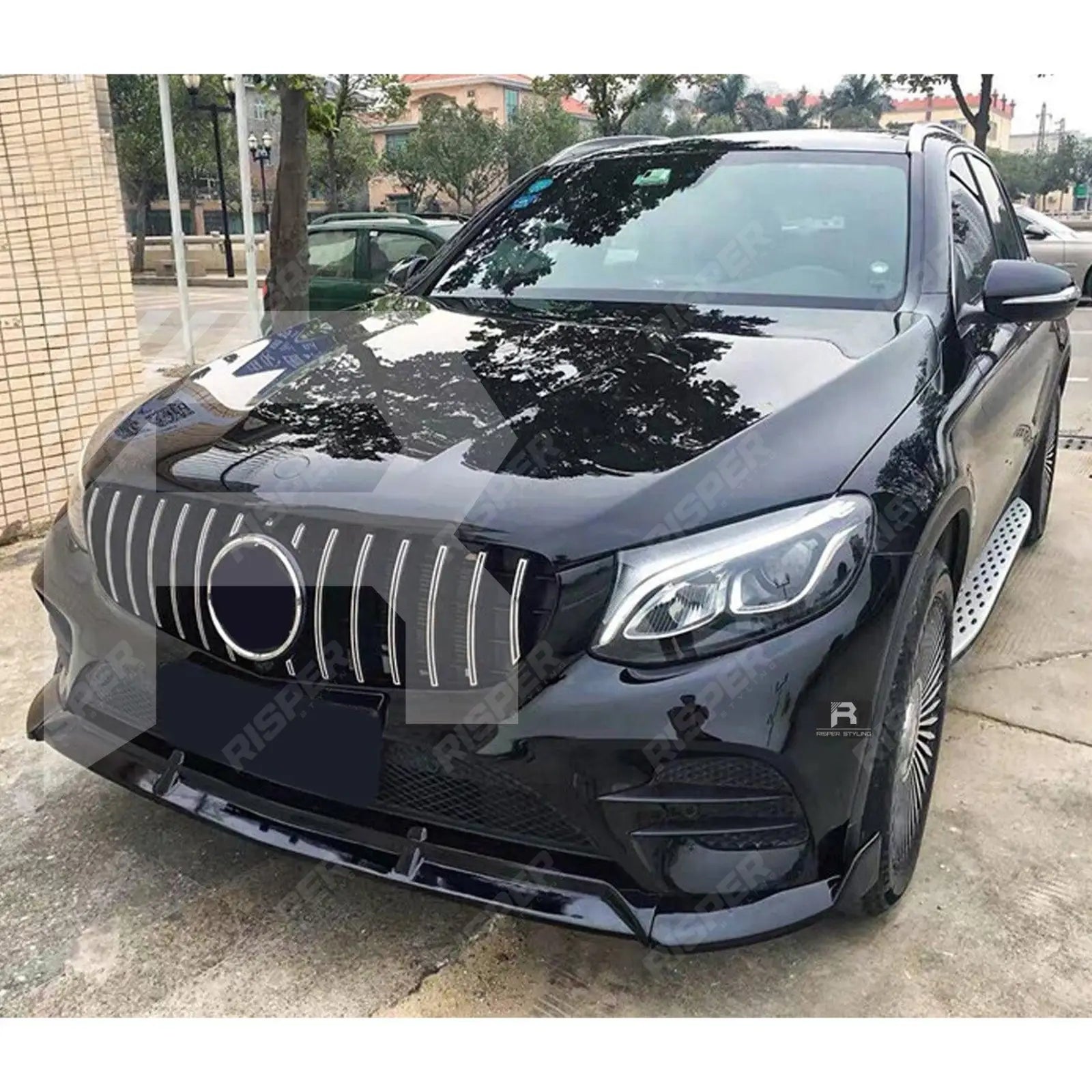Mercedes GLC 2016 - 2019 C253/X253 - Gloss Black 'AMG Brabus Style' Front Splitter Lip