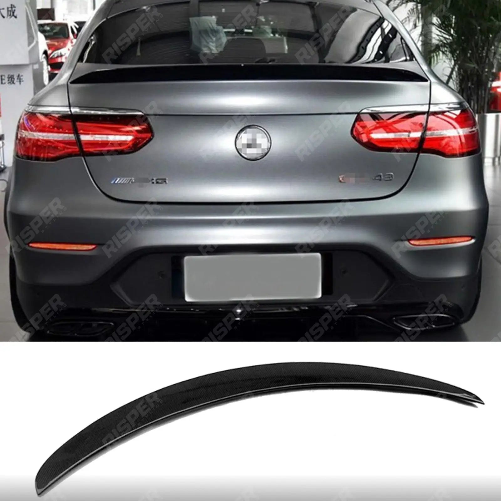 Mercedes GLC Coupe 2015+ Gloss Black 'GLC63 AMG Style' Boot Spoiler Main image