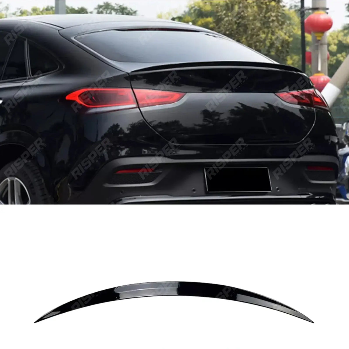 Mercedes GLE Coupe C167 2020+ Rear Spoiler Lip In Gloss Black Spoiler
