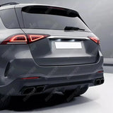 Mercedes GLE W167 2019+ AMG Line Rear Diffuser With Tips In Gloss Black Diffuser