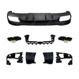 Mercedes GLE W167 2019+ AMG Line Rear Diffuser With Tips In Gloss Black Diffuser