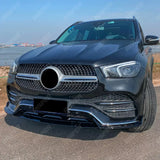 Mercedes GLE W167 C167 2019-2023 AMG Line Pre Facelift Front Splitter In Gloss Black Front Splitter