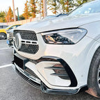 Mercedes GLE W167 C167 2024+ AMG Line Facelift Front Splitter In Gloss Black Front Splitter