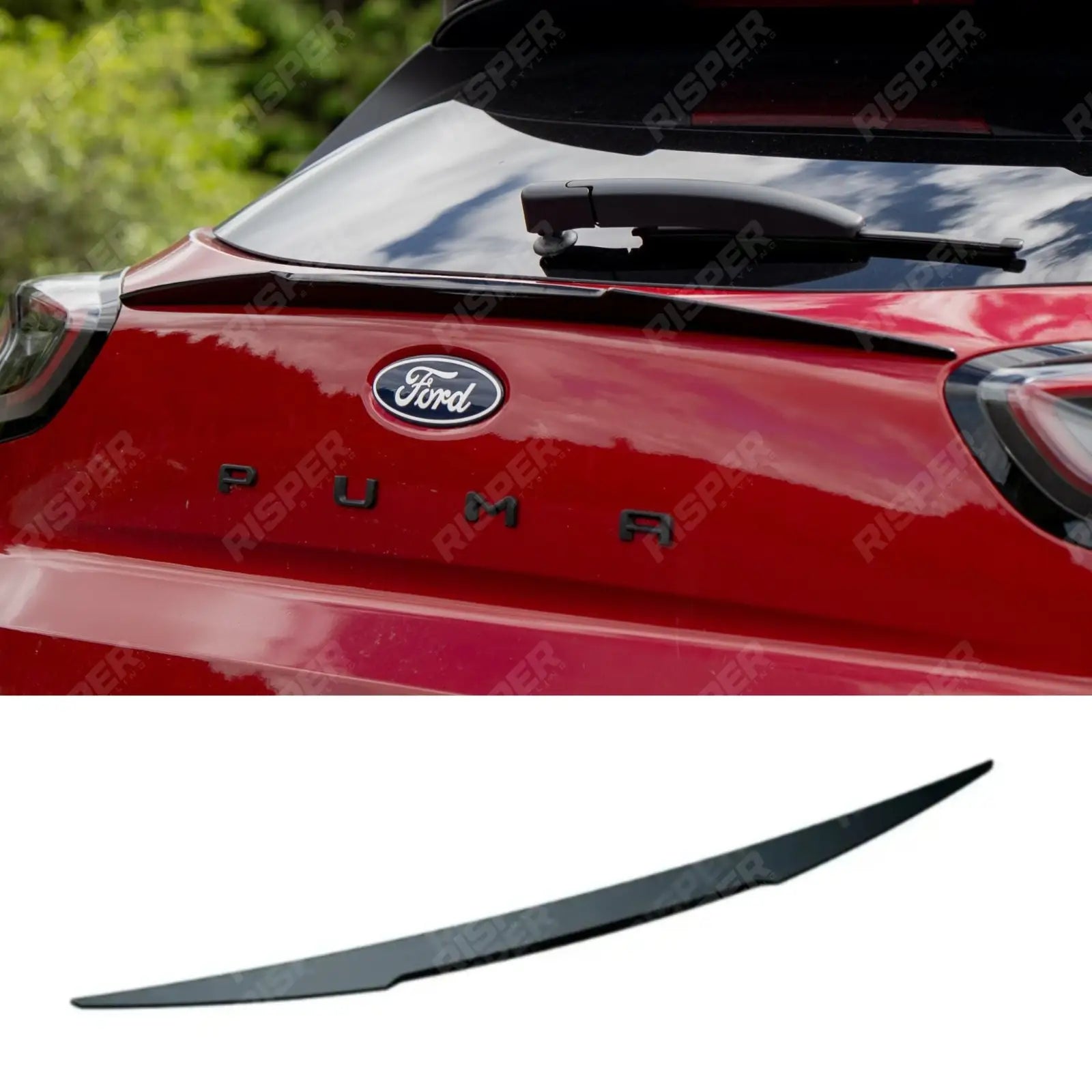 Mid Boot Spoiler In Gloss Black For Ford Puma ST Line & ST Line X 2019+ - Rear Spoilers Main image