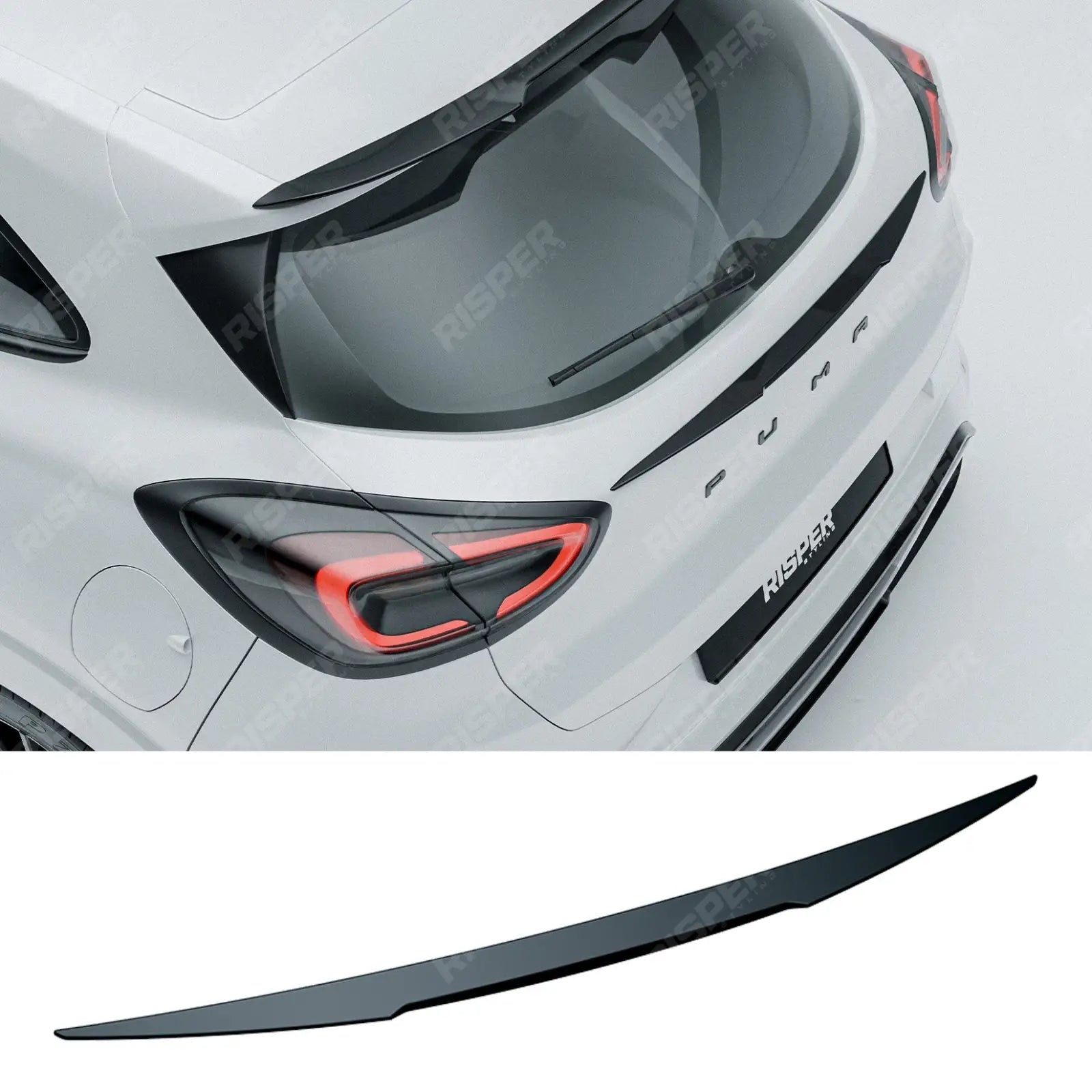 Ford Puma ST Line & ST Line X 2019+ Mid Boot Spoiler In Gloss Black Rear Spoilers