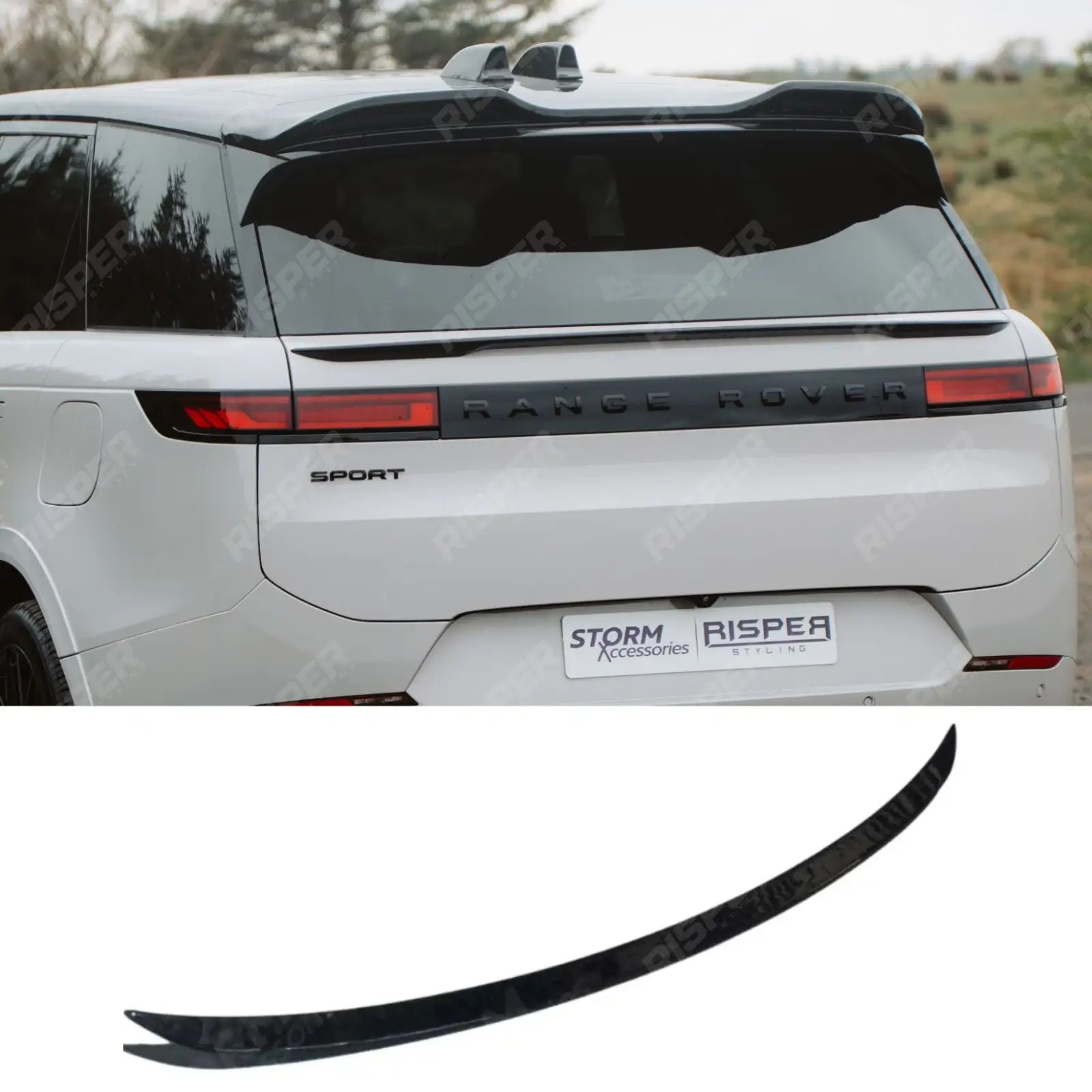 Mid Spoiler In Gloss Black For Range Rover Sport 2023 On - Rear Spoilers