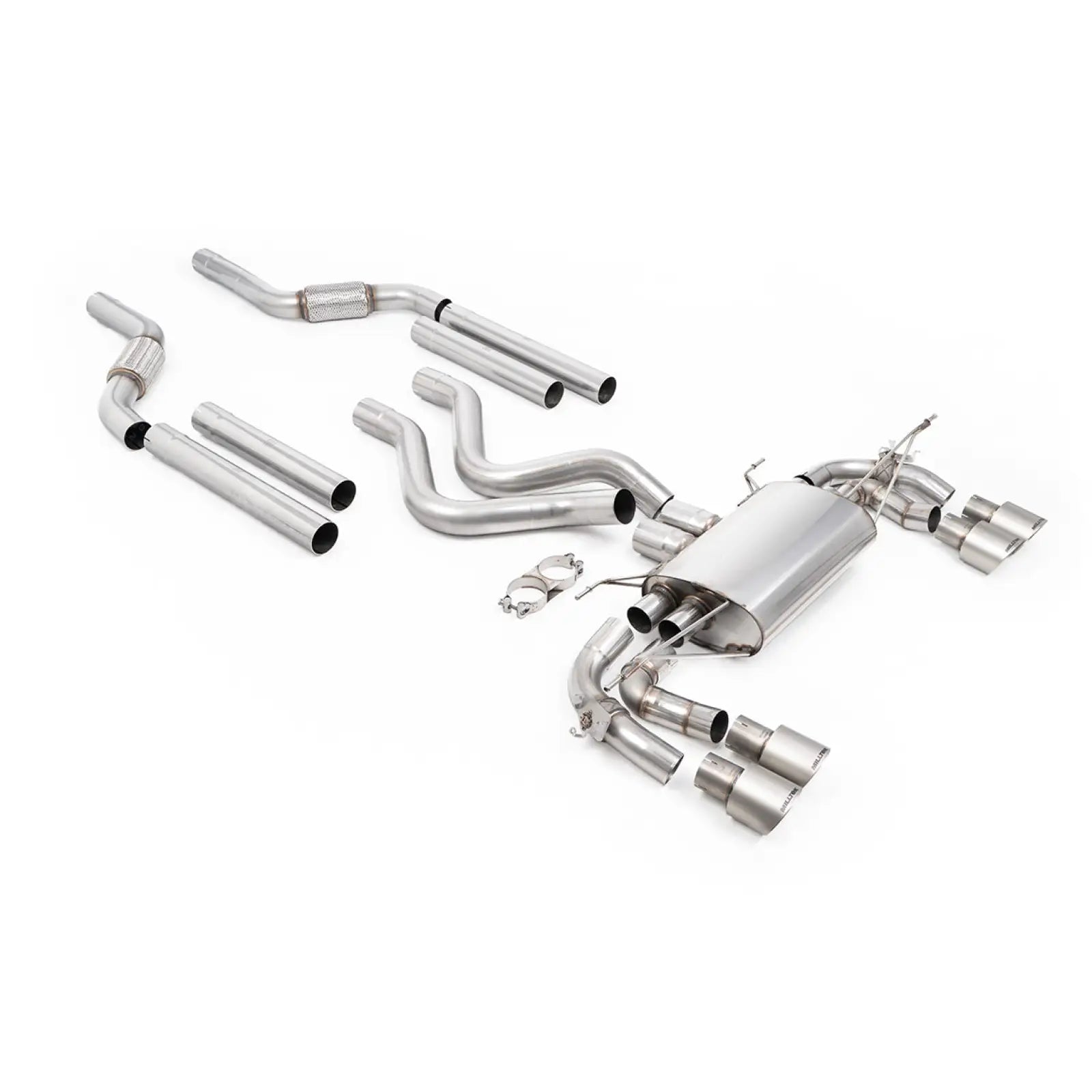 Landrover Defender 110 OCTA P635 4.4 V8 Milltek Exhaust System Brushed Titanium Tips Exhaust Systems Main image