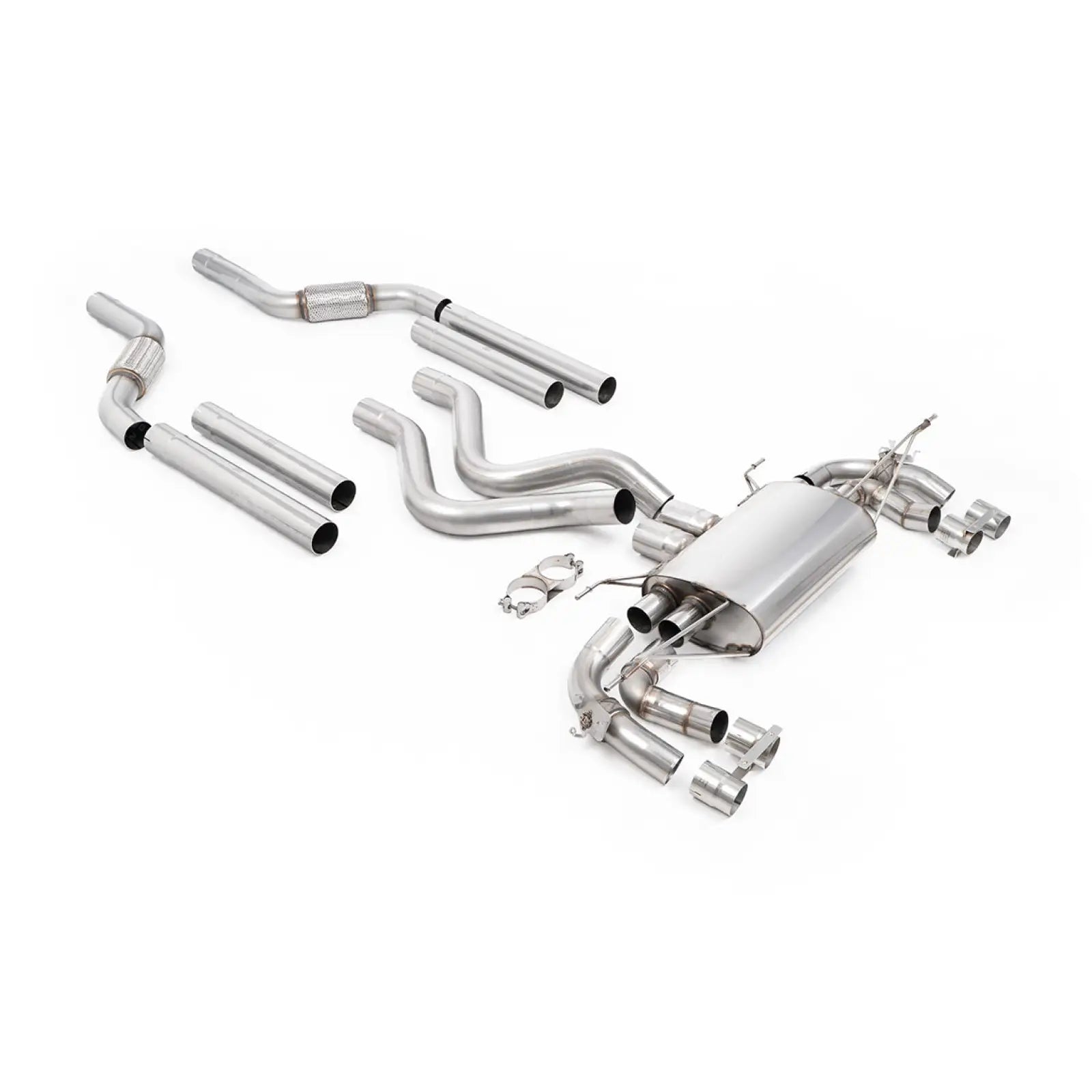 Landrover Defender 110 OCTA P635 4.4 V8 Milltek Exhaust System Re Use OEM Black Tips Exhaust Systems