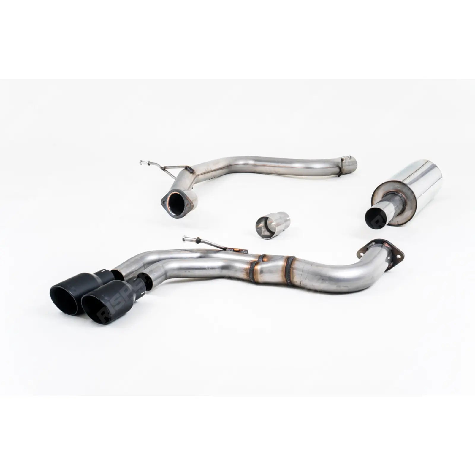 Audi A3 8V 2.0TDI 184PS 2013-2020 Milltek Sport Cat Back Exhaust System Resonated - (Quieter) EC Approved Ceakote Black Main image