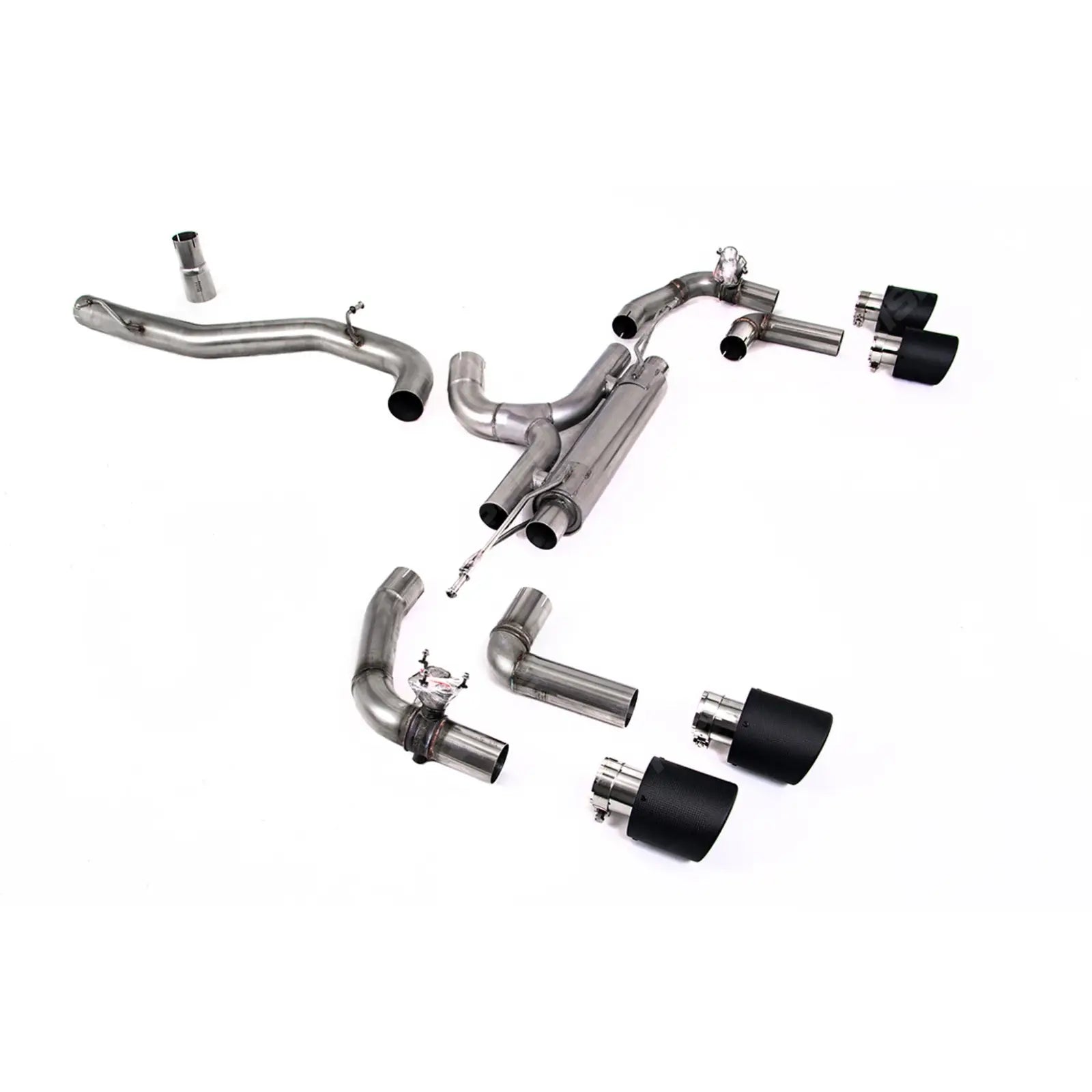Volkswagen Golf MK8 R 2020-2024 (320ps) Milltek Sport Race OPF Back Exhaust System Race Valved (Loudest) - Carbon Jet