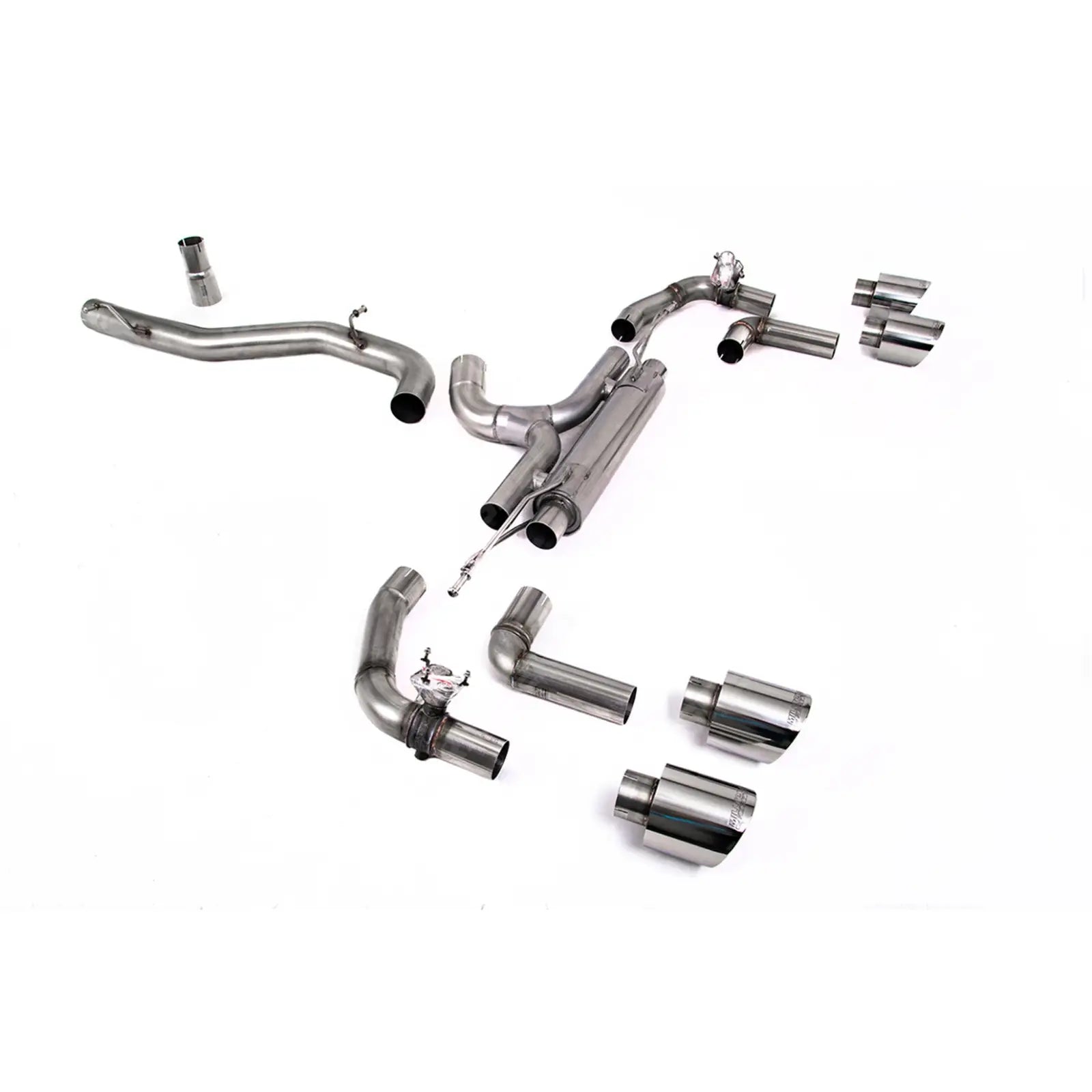 Volkswagen Golf MK8 R 2020-2024 (320ps) Milltek Sport Race OPF Back Exhaust System Race Valved (Loudest) - Polished