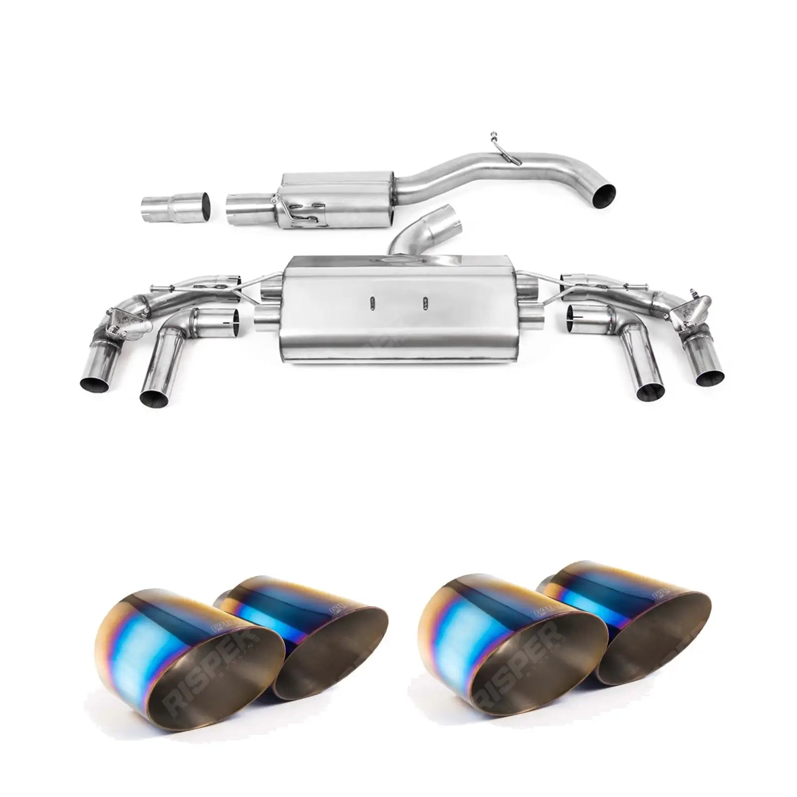 Volkswagen Golf MK8 R 2020-2024 (320ps) Milltek Sport Resonated OPF Back Exhaust System ECE Approved Resonated Main image