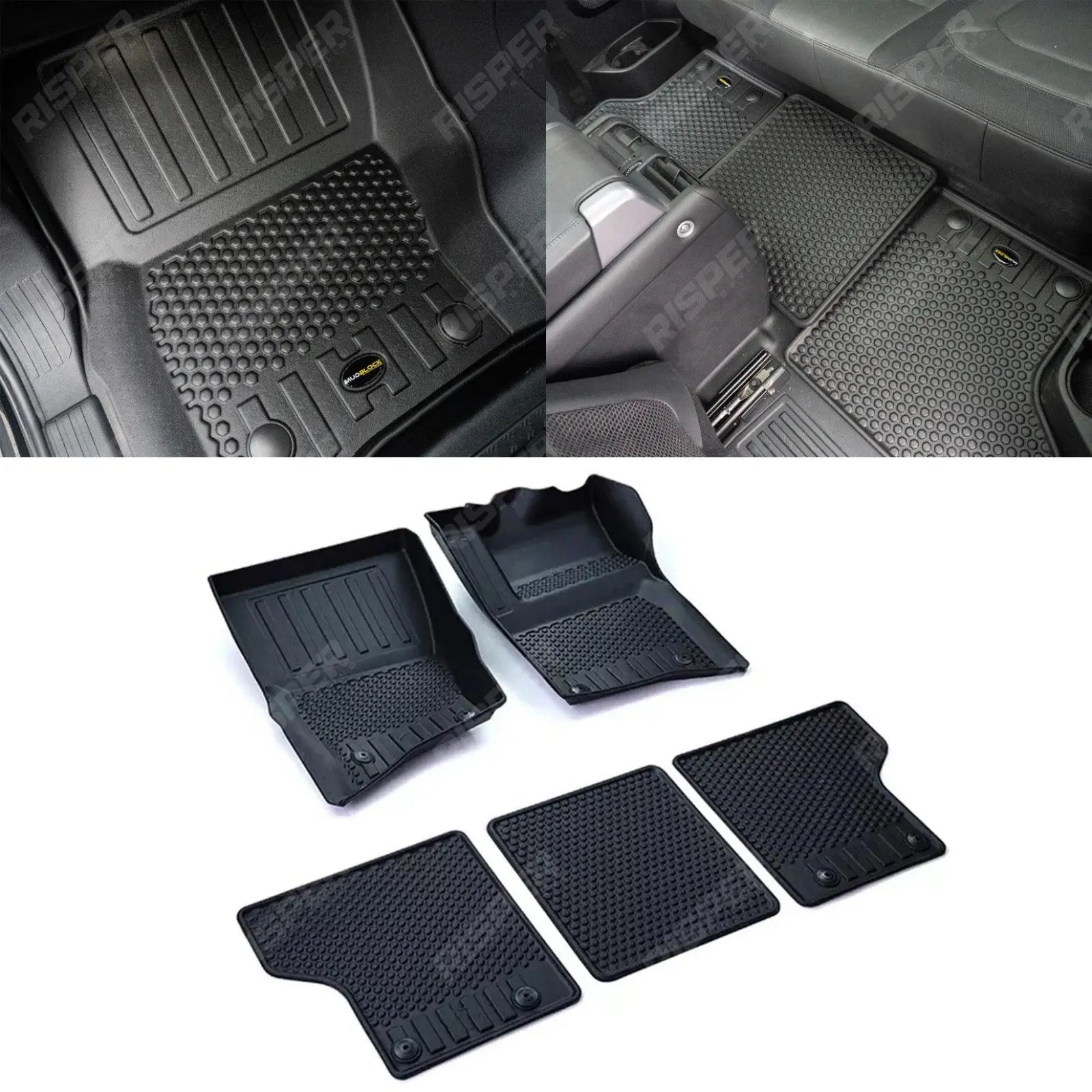Land Rover Defender L663 90 2020 Onward - Mud Block Floor Mats Full Set Main image