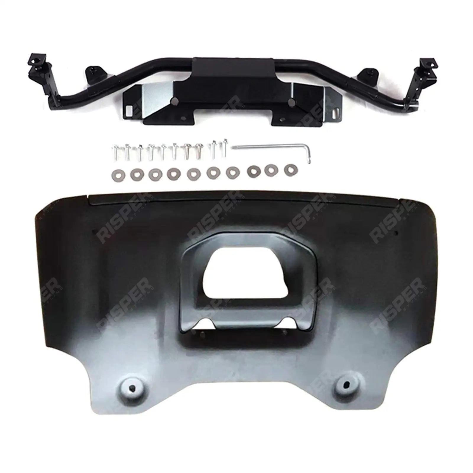 Land Rover Defender L663 90/110/130 2020 On OE Fit Sump Guard Skid Plate in Silver Main image
